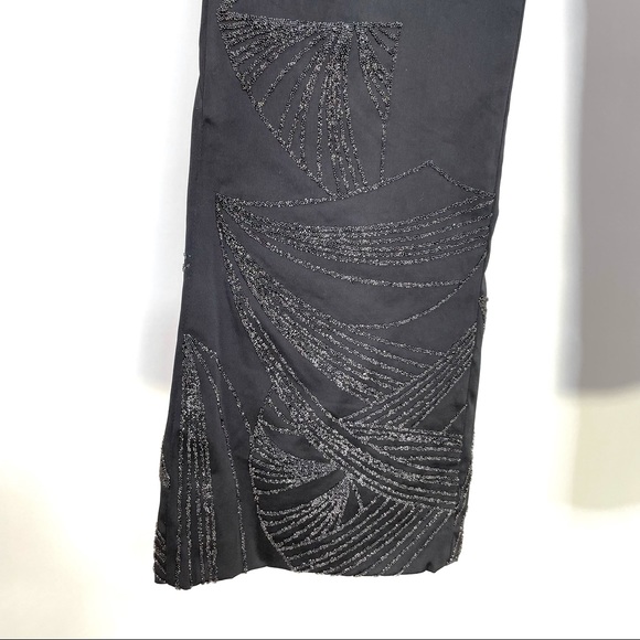 Express Stretch Black Beaded Pants Size 5/6 - Picture 3 of 7